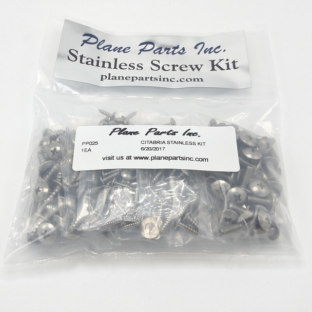 Bellanca Citabria Stainless Screw Kit/Airframe: PP025