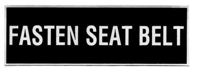 Fasten Seatbelt PLACARDT-023