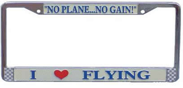 License Plate Frame - I Love Flying