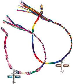 Friendship Bracelet w/airplane charm JB-FS