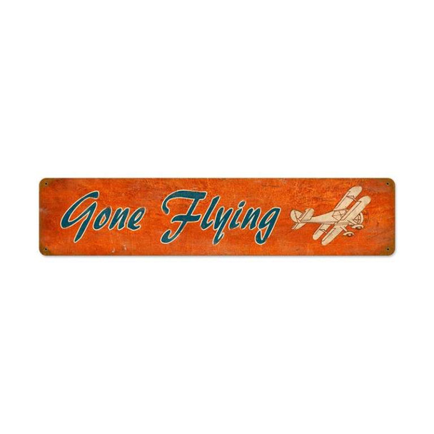Gone Flying Vintage Metal Sign SIGN-GF