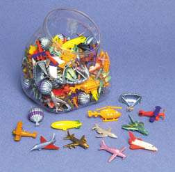 Five Tiny Aviation Themed Plastic Aircraft FM-PAA