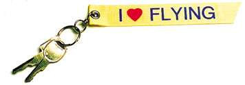 I Love Flying Ribbon Keychain Keychain-IL