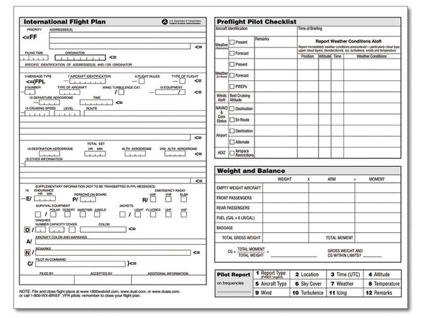 ASA Flight Pad Planner with ICAO Plan Format ASA-FP-3