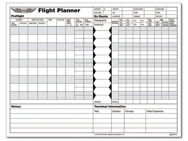 ASA Flight Pad Planner with ICAO Plan Format
ASA-FP-3
