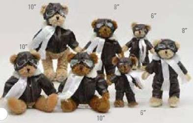Teddy Bear-Pilot Suit-10 Inch - DISCONTINUED - LIMITED STOCK FLYBEAR-10