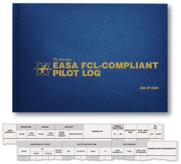 Standard EASA FCL-Compliant Pilot Log ASA-SP-EASA