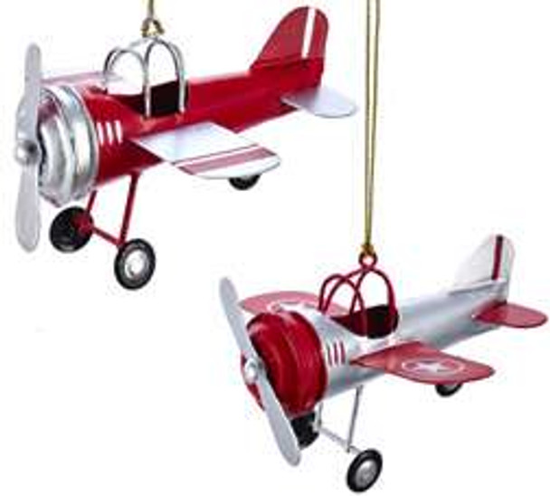 Tin Airplane Ornament or-tinap