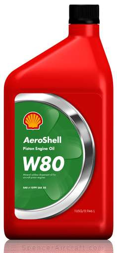 Aeroshell W80 Single Grade Ashless Dispersant Engine Oil (6 Pack) AeroshellW80-6pack