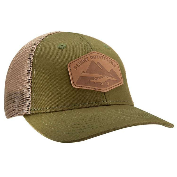 Flight Outfitters Bush Pilot Leather Patch Hat FO-MBH550-OL