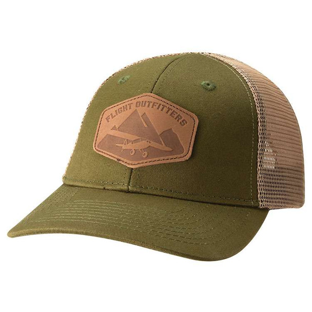 Flight Outfitters Bush Pilot Leather Patch Hat FO-MBH550-OL