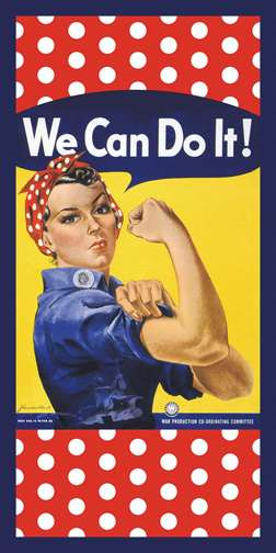 Rosie The Riveter Beach Towel RR-TW