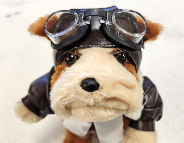 13" Bulldog Pilot Plush