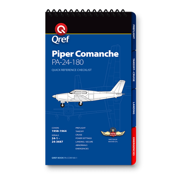 Qref Piper Comanche 180 PA-24-180 Multi-Page Checklist
PA-COM180-1
SkySupplyUSA.com