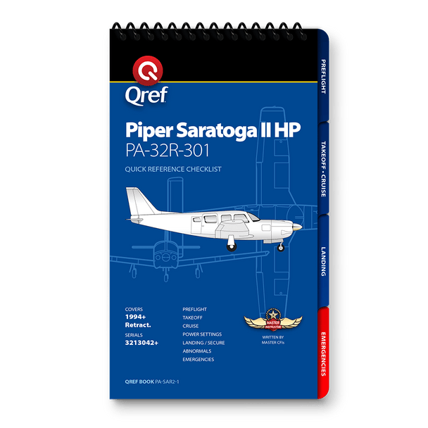 Qref Piper Saratoga II HP Multi-Page Checklist 
PA-SAR2-1
SkySupplyUSA.com