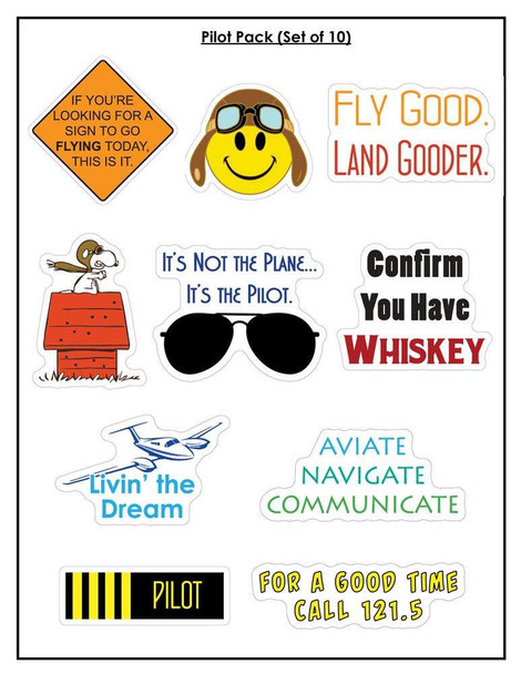 Vinyl Sticker Set - Pilot Pack STICKER SET-PILOT