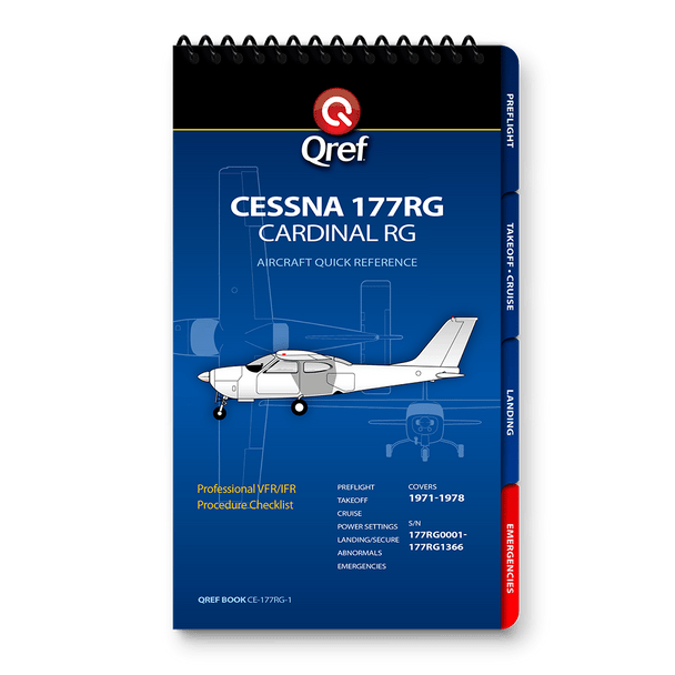 Qref Cessna 177RG Cardinal Multi-Page Checklist
CE-177RG-1
SkySupplyUSA.com