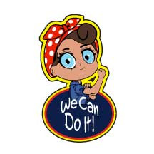 Young Rosie the Riveter sticker ST-YRST