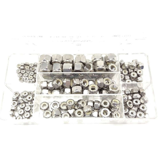 MS21044C / AN365C stainless self locking nut 175pc assortment PP1003