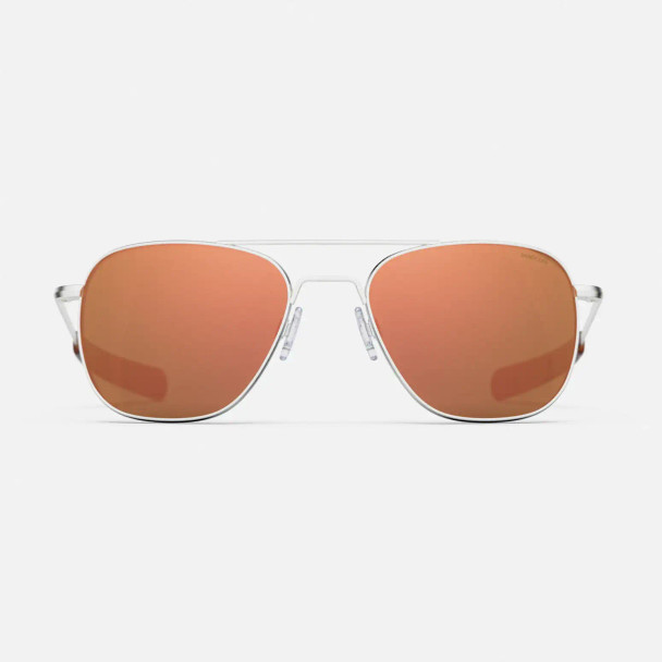 Randolph Aviator サングラス シルバー Aviator - Satin Silver & Polarized Silver Mirror Lenses | Randolph USA