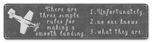 Rules for Making a Smooth Landing - Sign SIGN-RULES