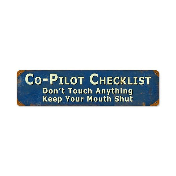 Sign - Co-Pilot Checklist: Don't Touch Anything... SIGN-COPILOT CHECK