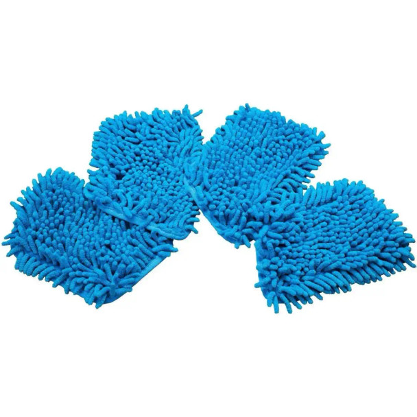 Mini Mop Bug Scrubber 5" Microfiber Pads 4-Pack (Blue) BSMP