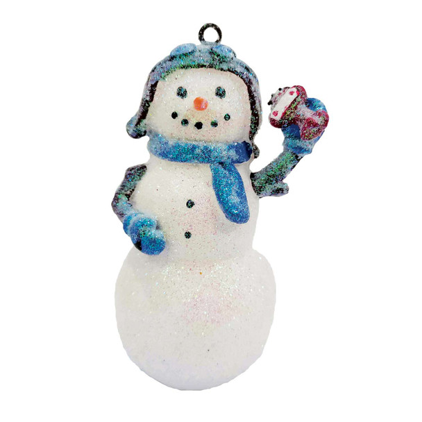 Snowman with Airplane Ornament OR-SMA