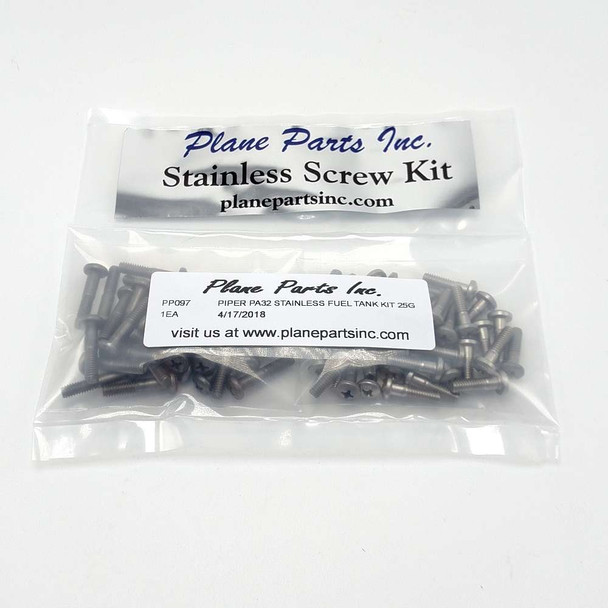 Piper PA32 Lance Stainless Fuel Tank Screw Kit 25g PP097