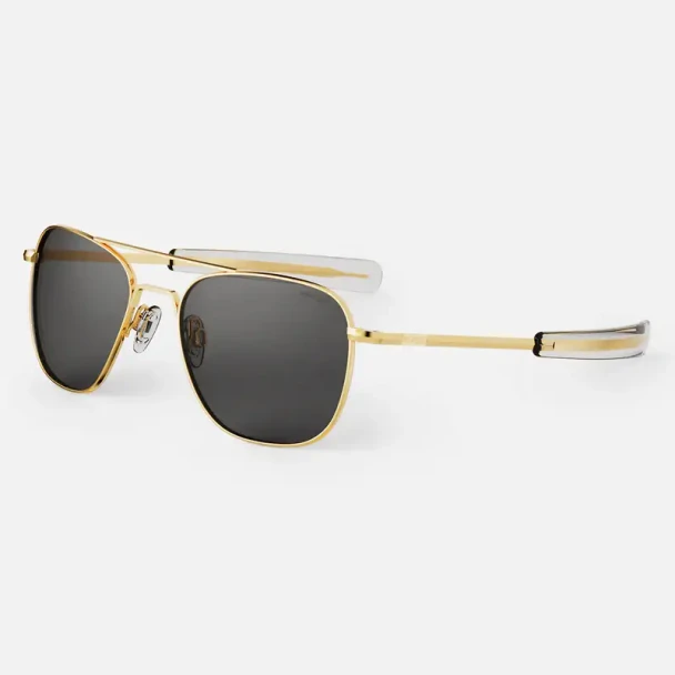 Randolph Engineering Aviators 23k Gold & Non-Polarized American Gray Lens, 52mm AF282
