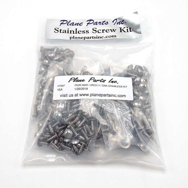 Piper PA28 Warrior/Archer II/Dakota Stainless Screw Kit/Airframe