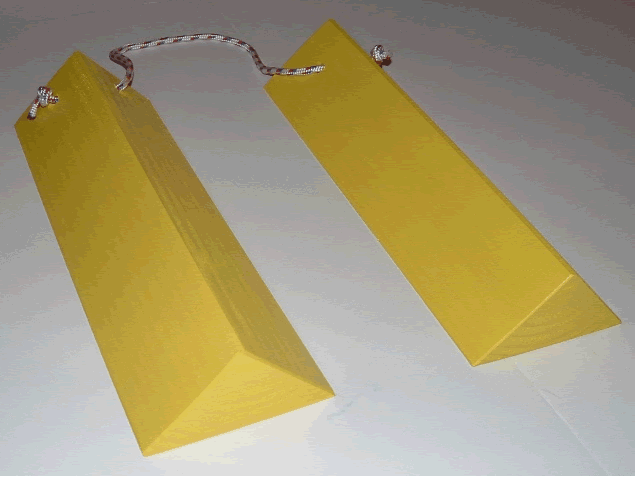 Wheel Chocks Safety Yellow Painted