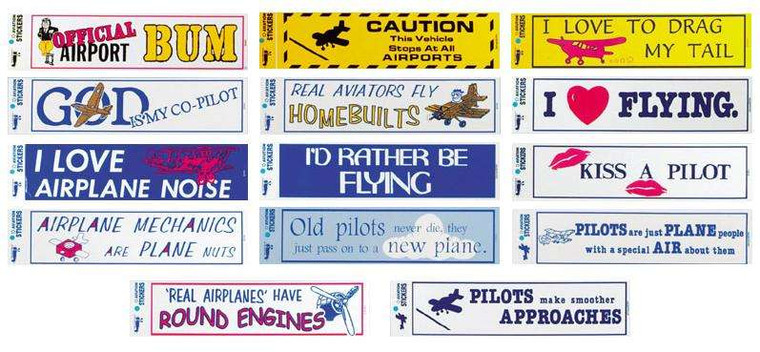 Aviation Bumper Stickers