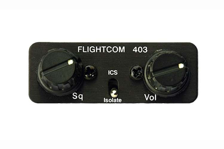 Flightcom 403MC 4 Place Monaural Panel Mounted Intercom