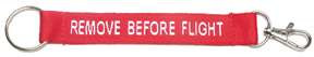 Remove Before Flight Clip Keychain