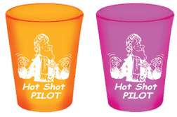 Hot Shot Pilot Neon Shot Glass