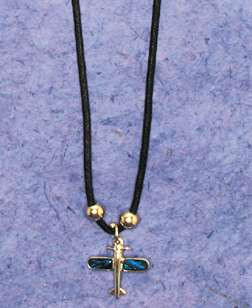 Airplane Paua Shell Necklace