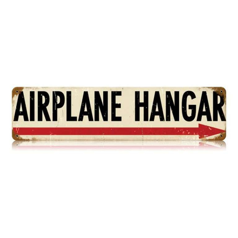 Airplane Hangar Vintage Metal Sign