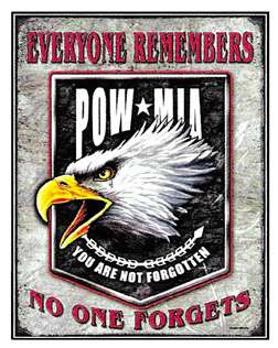 POW/MIA Tin Sign