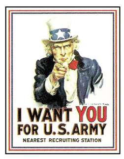 Uncle Sam Tin Sign