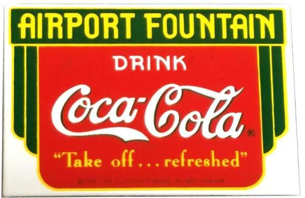 Coke Airport Porcelain Magnet