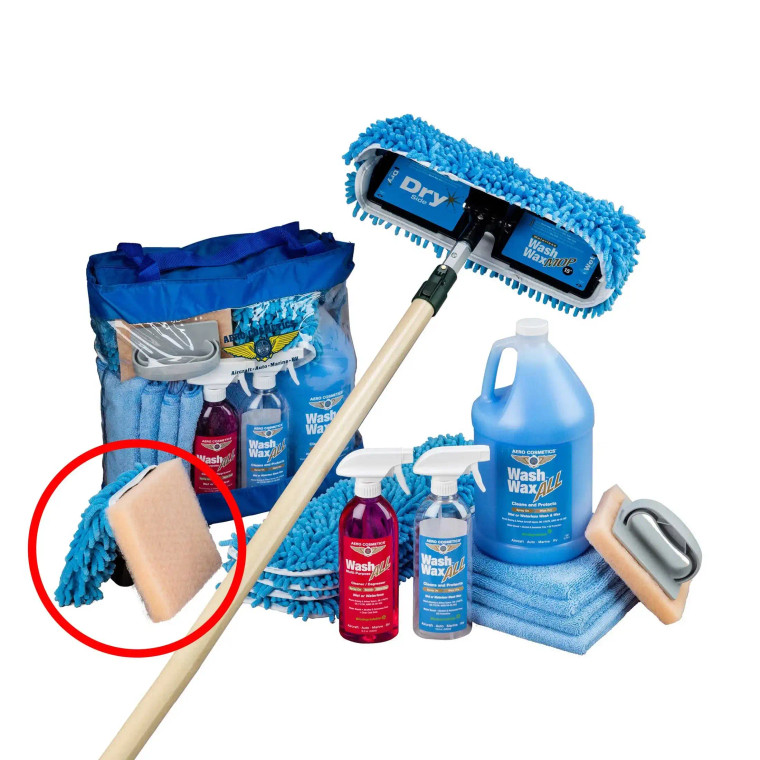 Waterless Wash Wax Mop Kit with Bug Scrubber/Mini Mop Head