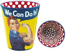 Rosie The Riveter Glass Shot Glass