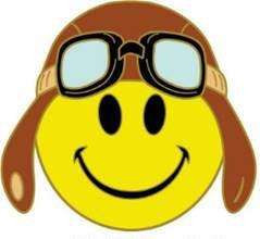 Smiley Pilot Lapel Pin