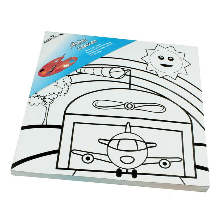 Canvas painting kit, Airplane in hanger