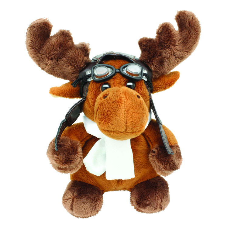 Mini aviator moose plush