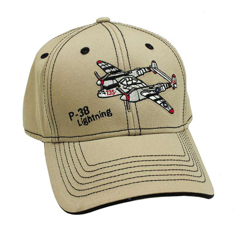 P-38 Lightning Embroidered Hat