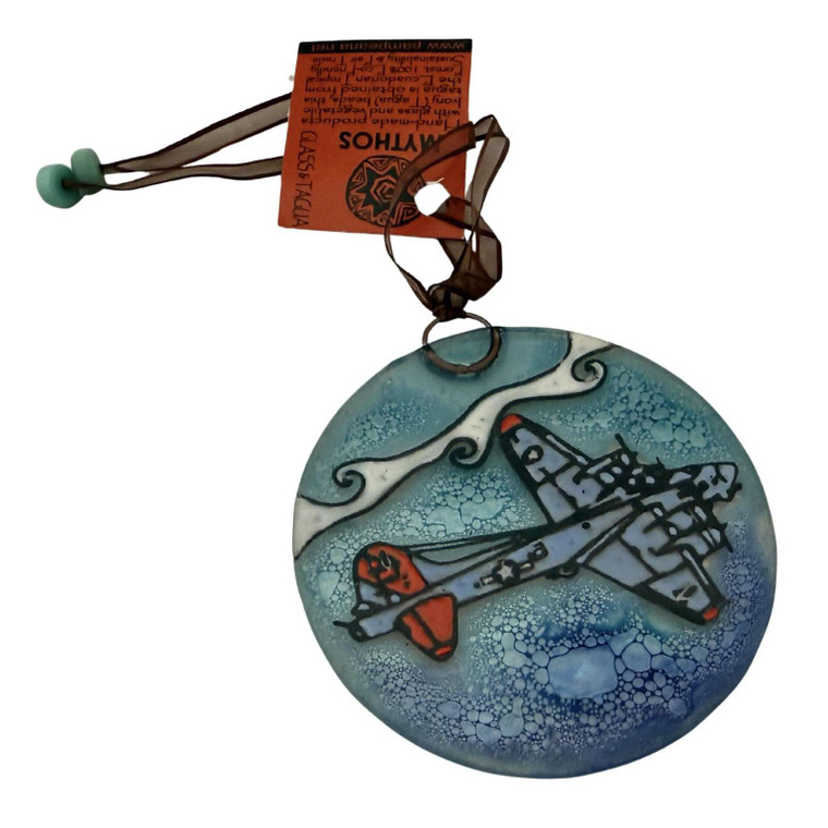 Blue Glass Suncatcher Ornament