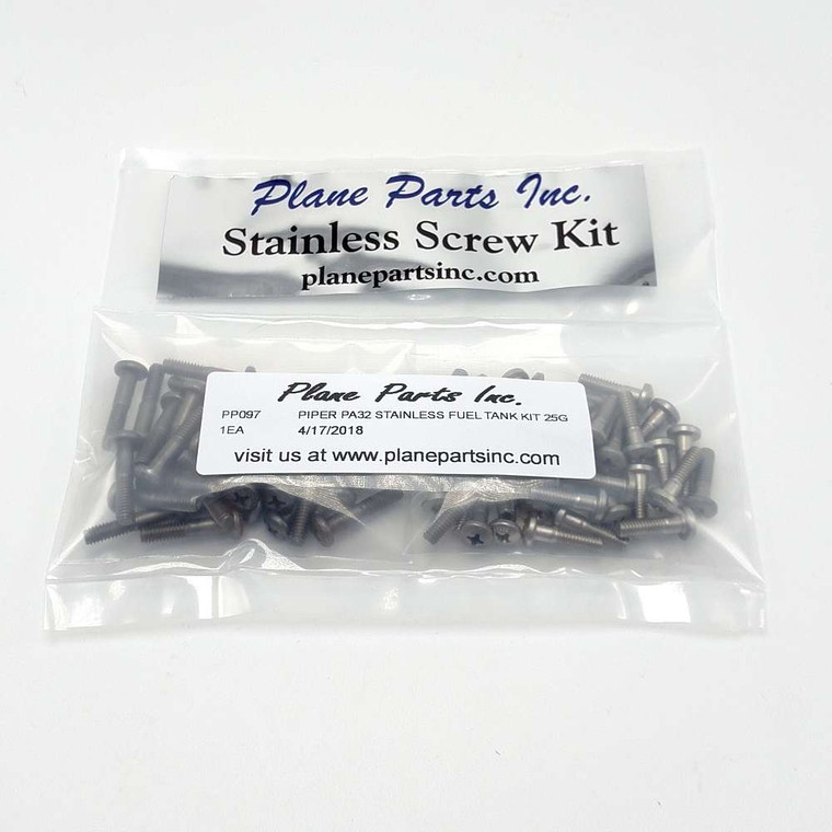 Piper PA32 Lance Stainless Fuel Tank Screw Kit 25g