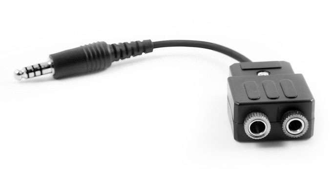 Rugged Air GA Headset to Helicopter Headset Adapter